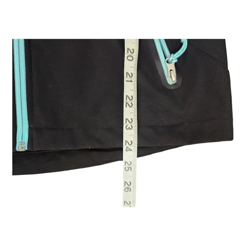 Free Country womens sz small black‎ with blue trim zip jacket with hood